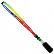 Rainbow Lanyard Hand Gel Holder