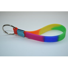 Rainbow Silicon Loop Keyring