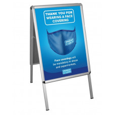 Wear a Face Covering' A Board